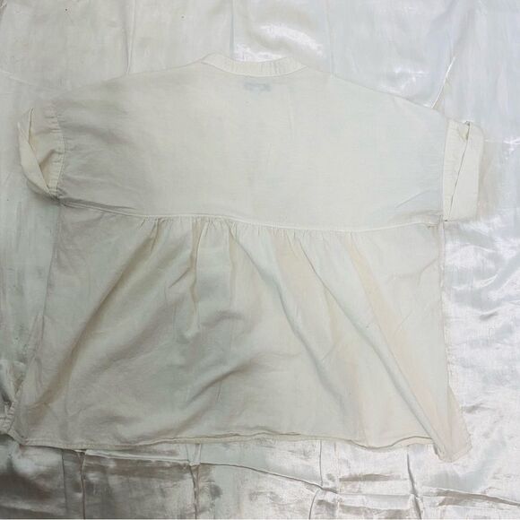 Madewell‎ Womens White Responsible Lakeline Popover Shirt Size Small - Picture 7 of 10